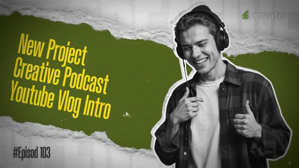 Videohive Paper Style Podcast Opener | Intro