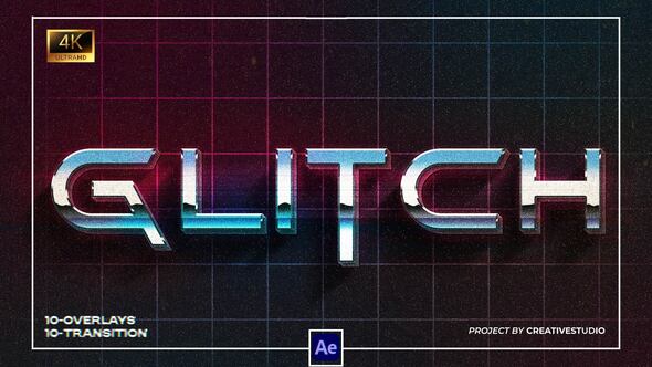 Videohive Glitch Transitions and Overlays Collection