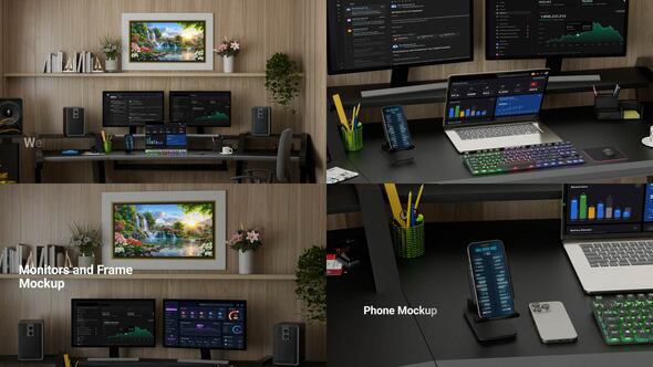 Videohive Laptop,Phone and Monitor Mockups Promo