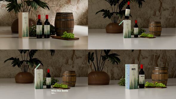 Videohive Wine Bottle mockup