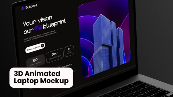 Videohive 3D Animated Laptop Mockup