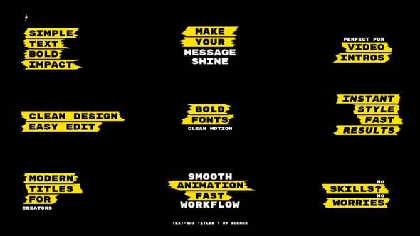 Videohive Text-Box Titles | After Effects