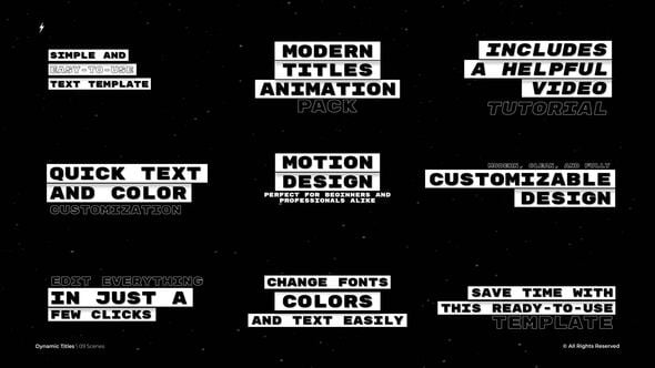 Videohive Dynamic Titles | After Efrcts