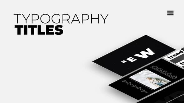 Videohive Typography Titles | After Effects 57591467