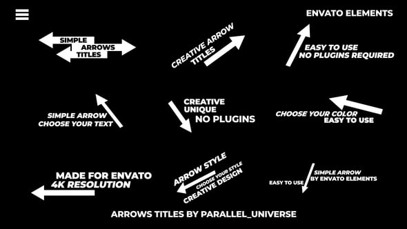Videohive Arrows Titles | AE 57841928