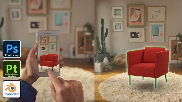 3D Augmented Reality For Beginners Using Blender & Substance By Devasis Samantry
