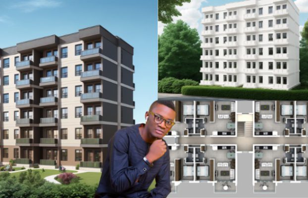 5 Story Luxury Apartments with high Futures Sketch up pro By Success Ogwudu