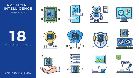 Videohive Artificial Intelligence Animated Icons | After Effects
