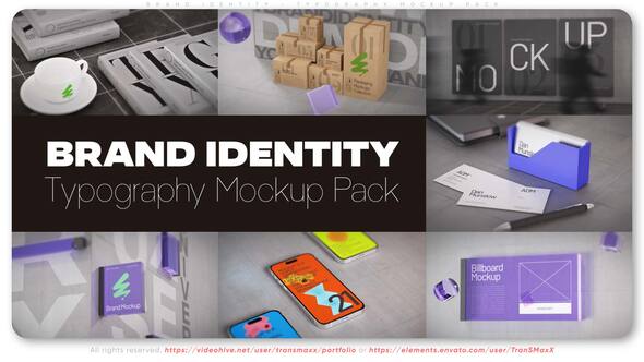 Videohive Brand Identity – Typography Mockup Pack