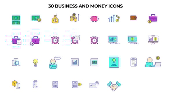 Videohive Business and Money Icons