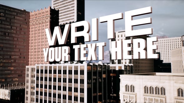 Videohive City 3D Titles