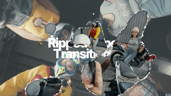 Videohive Ripped Paper Transitions 57827122