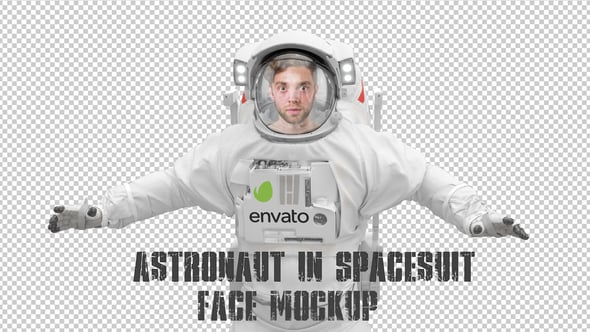 Videohive Astronaut in Spacesuit Face Mock up 25707419