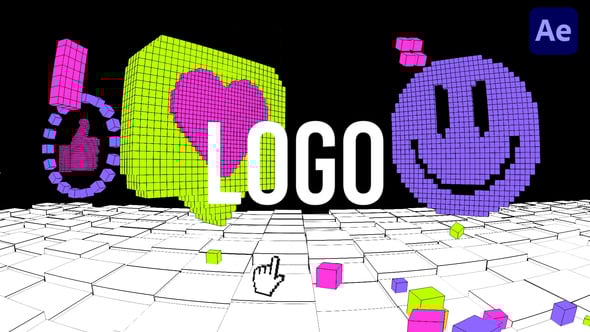 Videohive Voxel Rush Logo Reveal