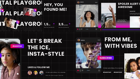 Videohive Instagram Intro Dark Mode After Effect