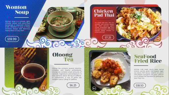 Videohive Asian Food Menu l Food Slideshow