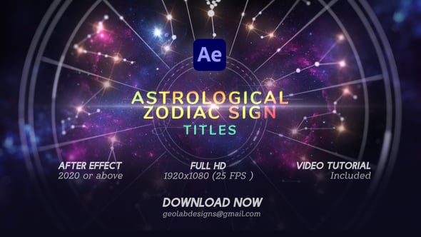 Videohive Astrological Zodiac Sign Titles