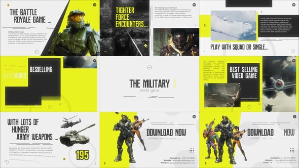 Videohive Military Game Opener l Army Game Template l Arcade Game