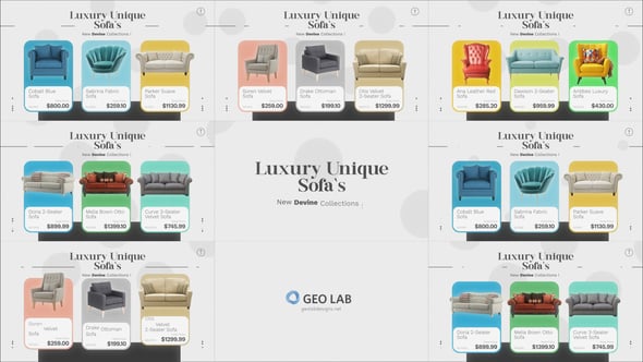 Videohive Luxury Unique Sofas Slideshow l Home Décor Products