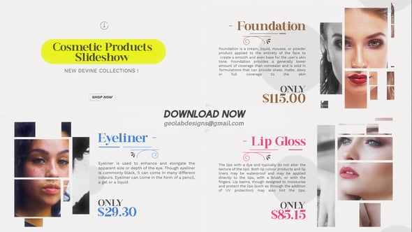 Videohive Cosmetic Products Slideshow