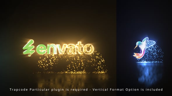 Videohive Falling Down Particles Logo Reveal