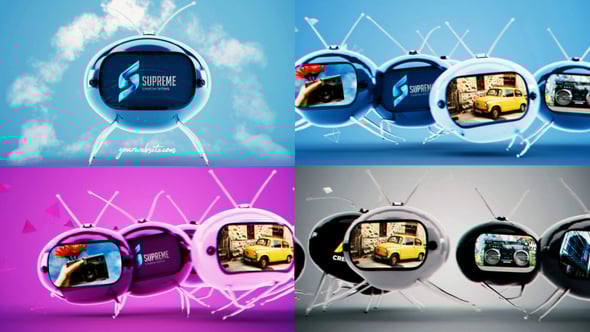 Videohive Crazy Old Tv Reveal