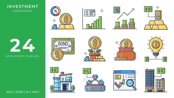 Videohive Investment Animated Icons | After Effects