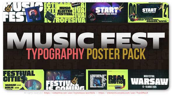 Videohive Music Fest Typo Pack