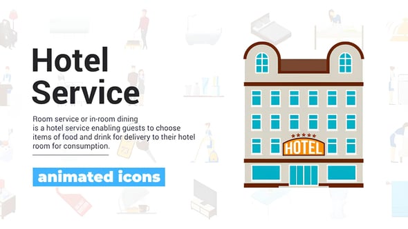 Videohive Hotel Services Icons 57567429