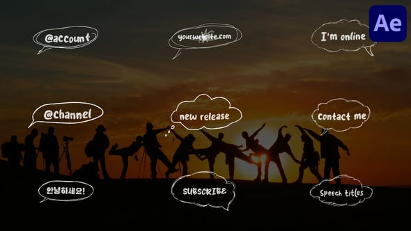 Videohive Scribble Speech Bubbles Titles for After Effects 57270020