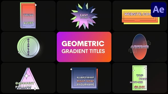 Videohive Geometric Gradient Titles for After Effects