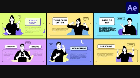 Videohive Character Gestures Slides for After Effects