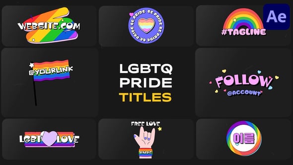 Videohive LGBTQ Pride Titles for After Effects