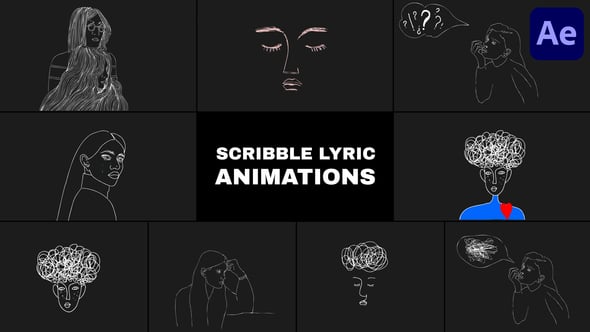 Videohive Scribble Lyric Animations for After Effects