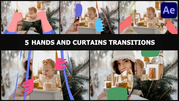 Videohive Hands And Curtain Backgrounds And Transitions | After Effects
