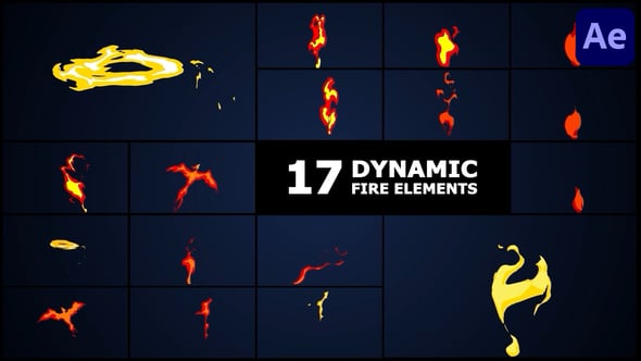 Videohive Dynamic Fire Elements | After Effects 57625659
