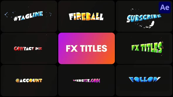 Videohive Colorful Flash FX Titles | After Effects