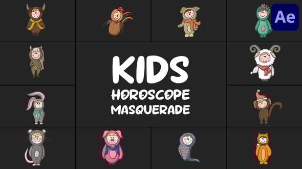 Videohive Kids Horoscope Masquerade for After Effects