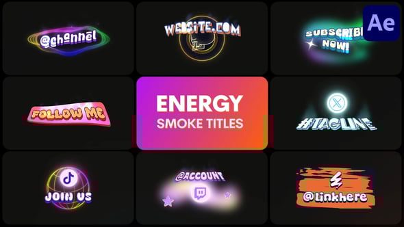 Videohive Energy Smoke Titles | After Effects