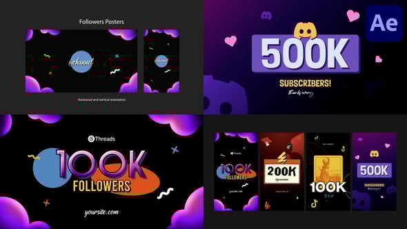 Videohive Followers Posters for After Effects