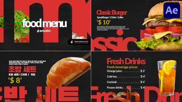 Videohive Food Menu for After Effects