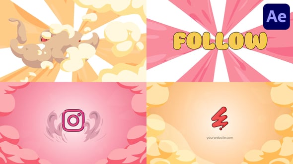 Videohive Smoke Anime Clouds Logo | After Effects