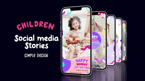 Videohive Happy child social Media Stories