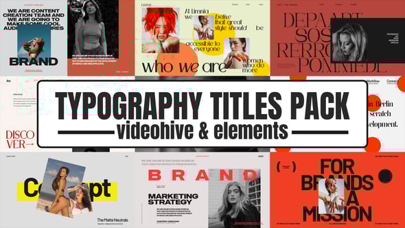 Videohive Typography Titles Pack 57852663