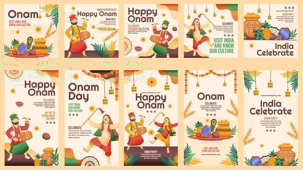 Videohive Onam Festival Feed And Stories Instagram