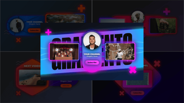 Videohive Gradient Youtube Endscreens