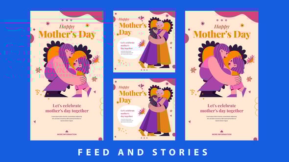 Videohive Mothers Day Feed and Stories Instagram 57696137