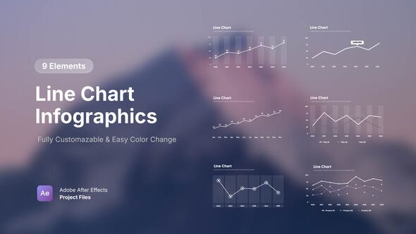 Videohive Line Graph Infographics