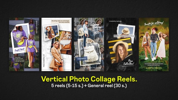 Videohive Vertical Photo Collage Reels