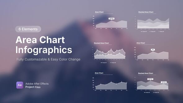 Videohive Area Chart Infographics